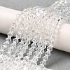 Transparent Electroplate Glass Beads Strands EGLA-A039-T6mm-B13-4
