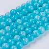 Natural Yellow Jade Beads Strands G-G598-8mm-YXS-28-1