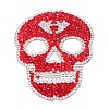 Skull Rhinestone Patches DIY-WH0199-35F-1