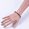 Natural Rhodonite Stretch Bracelets BJEW-JB04557-01-3