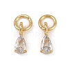 Brass Micro Pave Cubic Zirconia Pendants KK-Z120-05G-04-1