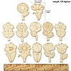 48Pcs 12 Styles Unfinished Blank Wooden Pendants Kit WOOD-CJC0011-15B-2