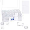 24pcs Column PP Plastic Stroage Bottles CON-WH0080-29-1