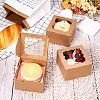 Square Paper Biscuit Boxes with Lace Edged Square Clear Window CON-TAC0001-12A-02-7