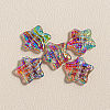 15Pcs Printed Resin Beads RESI-CJC0006-036N-1