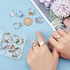 Unicraftale 18Pcs 6 Style 304 Stainless Steel Open Cuff Ring Findings STAS-UN0042-76-4