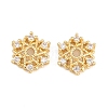 Christmas Brass Clear Cubic Zirconia Beads LS-KK-B186-12G-1