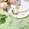 7 Chakra Gemstone & Lotus Moon Hanging Ornaments HJEW-TA00176-2