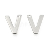 Tarnish Resistant 304 Stainless Steel Letter Charms LS-STAS-O072-V-1