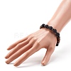 Natural Coconut Rondelle Beads Stretch Bracelet for Men Women BJEW-JB06771-02-3