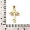 Rack Plating Brass Micro Pave Cubic Zirconia Pendants KK-L226-005G-02-3