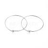 316 Surgical Stainless Steel Hoop Earring Findings X-STAS-J025-01F-P-1