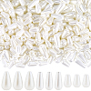 300Pcs 3 Styles ABS Plastic Imitation Pearl Beads KY-BM0001-01-1