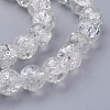 Spray Painted Crackle Glass Beads Strands CCG-Q001-10mm-01-3