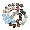 Gradient Color Natural African Bloodstone & Dalmatian Jasper & Mahogany Obsidian & Dyed White Jade & Fluorite Beads Strands G-B185-A12-4