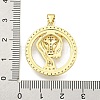 Brass Micro Pave Cubic Zirconia Pendants KK-K354-09E-G-3