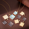 DIY Blank Square Pendant Making Kit DIY-UN0005-44-2