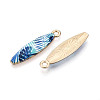 Alloy Enamel Pendants ENAM-T022-40KCG-02-2