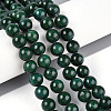 Dyed Natural Mashan Jade Round Beads Strands G-T139-8mm-67F-2