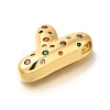 Brass Cubic Zirconia Pendants KK-M295-13G-Y-2