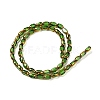 Electroplate Transparent Glass Beads Strands EGLA-Q127-A01-01F-2