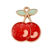 Sequins Alloy Red Enamel Pendants ENAM-I065-01KCG-01-1