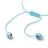 Synthetic Ocean White Jade Braided Beaded Bracelets BJEW-JB11016-01-4