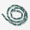 Electroplate Transparent Glass Beads Strands EGLA-A034-T2mm-M15-2