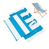 Canvas Cloth Beach Lounge Chair Cover with Pillows AJEW-WH0342-54B-1