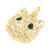 Brass Micro Pave Cubic Zirconia Pendants KK-D258-37G-01-2