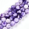 Dyed Natural White Jade Beads Strands G-T139-8mm-45R-2