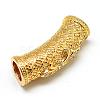 Rack Plating Brass Micro Pave Cubic Zirconia Beads ZIRC-S052-001G-2