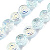 Electroplate Baking Paint Transparent Glass Beads Strands GL-CBA2ED2-05G-1
