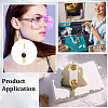 72Pcs Transparent Acrylic Connector Charms TACR-PH0002-01-5