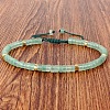 Natural Green Aventurine Heishi Beads Adjustable Braided Bracelets for Men Women LS-BX7041-5-1