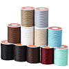 11 Rolls 11 Colors Round Waxed Polyester Cord YC-PA0001-01-7