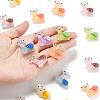20Pcs Snail Resin Pendants RESI-FS0002-12-3