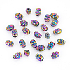  30Pcs Rack Plating Rainbow Color Alloy Beads PALLOY-NB0003-88-7