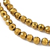 Electroplate Synthetic Non-magnetic Hematite Beads Strands G-A263-B01-03-4