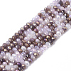 Electroplate Glass Beads Strands X-EGLA-S192-001A-B01-1