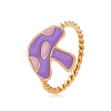 Enamel Mushroom Finger Ring MUSH-PW0001-017B-1