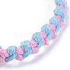 Waxed Polyester Cord Braided Bead Bracelets BJEW-JB04341-03-2