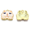 Rack Plating Printed Alloy Pendants ENAM-N055-177D-1