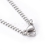 304 Stainless Steel Curb Chain Necklaces MAK-I012-W01-2