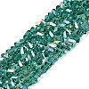 Electroplate Transparent Glass Beads Strands EGLA-Q139-01A-A20-1
