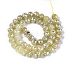 Anti-Tarnish Electroplate Glass Beads Strands GLAA-N064-8mm-12-3