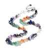 7 Chakra Natural Red Aventurine & Yellow Aventurine & Lapis Lazuli & Red Jasper & Quartz Crystal & Green Aventurine NJEW-H047-02-2