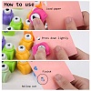 Random Single Color or Random Mixed Color Mini Plastic Craft Paper Punch Sets for Scrapbooking & Paper Crafts AJEW-L051-01-4
