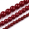 Opaque Solid Color Glass Beads Strands X-GLAA-T032-P8mm-05-4