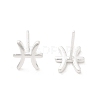925 Sterling Silver Stud Earrings EJEW-K303-01S-12-3